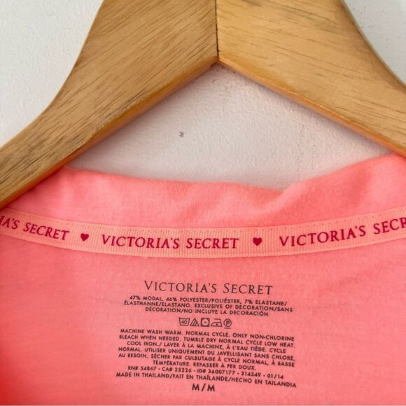 Victoria's Secret Pink Long Sleeve Buttoned Down NightGown‎ Pajamas Dress - Picture 6 of 7